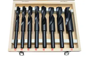 43398-51206 Ektech Reduced Shank Drill Bit Set Silver And Deming Metric 13mm - 25mm