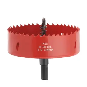 Wot003 Emstar Inch 3.5 M42 Hss Bi-metal Hole Saw Drill Bit With Spring Triangular Shank