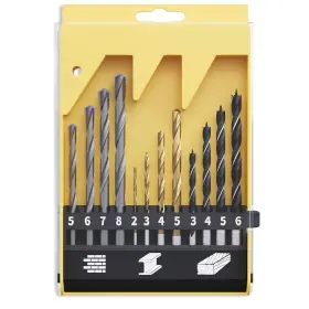 Etdba12 Enertwist Drill Bit Set Multi-purpose 12 Pcs Bits With Brad