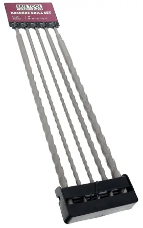 Rc-d005h Erie Tools 5 Piece 24 Inch Sds Masonry Drill Bit Set Fits Milwaukee Hilti Bosch Tungsten Car