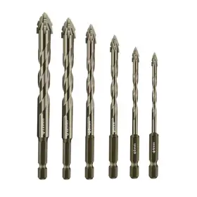 232105 Eycomtom 6pcs Four Edged Serrated Eccentric Drill New Four-flute Sawtooth Tool