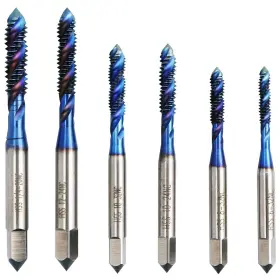 Eyeus-gy0714 Eyech 6pcs Combination Drill And Tap Bits Set Sae High Speed Steel Thread Screw