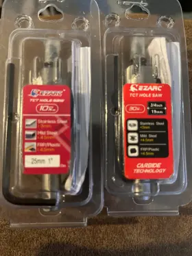804818 Ezarc Carbide Cutter Hole Saw 3/4 Inch 19mm And 1 25mm Cut Dept Heavy Duty