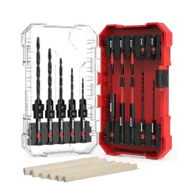 Ezarc 850047411419 Countersink Drill Bit Set 24 Pcs Tapered Bits Counter Sink Bi