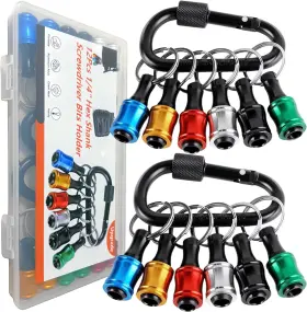 Facaincxs2022 Facaincxs 445006345336 12pcs Bit Holders 1/4 Socket Hex Shank Screwdriver Holder For Impact Driver