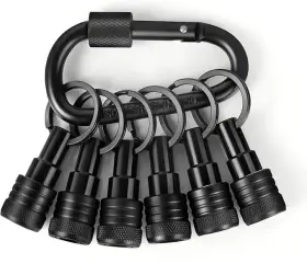 Facaincxs 744110236750 Upgraded 6pcs Bit Holders Keychain 1/4 Inch Hex Shank Quick-change