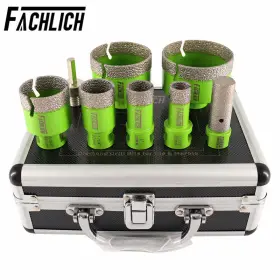 Fachlich 2111908203103 8pcs/box Diamond Drill Core Bit Set 20mm-75mm Hole Saw Tile Porcelain Marble