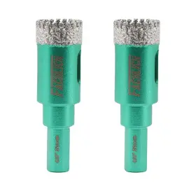 Fachlich 2133020405002 Diamond Tile Core Drill Bits - 20mm 2pcs Triangular Shank Ho