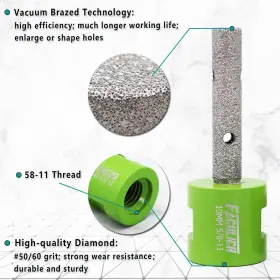 2152x1.fc Fachlich 2pcs Diamond Milling Core Bits 10-35mm Hole Saw Cuts Porcelain Countertop Stone