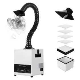 100w Fahkns 840366420308 Laser Solder Fume Extractor Strong Suction With 3 Stage Filter Inch