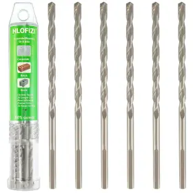 3flat316x8p6g Faith Tools 3/16 Inch X 8 Masonry Drill Bits 6 Pack Concrete Hammer Carbide Tipped
