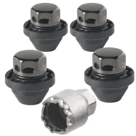 Farad H1/mx Galaxylock Black Lug Nut Wheel-locks Kit Suitable For Mazda 3 M1