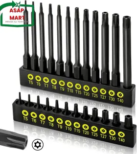 Feiling 313029327349 Torx Bit Set Inpower 24 Pcs Security S2 Steel Tamper Proof Star Bits S