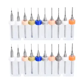 Fipux 639664437633 20pcs 0.15mm-1.0mm Carbide Cnc Engraving Circuit Board Micro Pcb Drill Bits