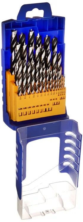 Fisch 002696364757 Chrome Vanadium Wood Brad Point Bits 29-piece Set Imperial Sizes 1/16