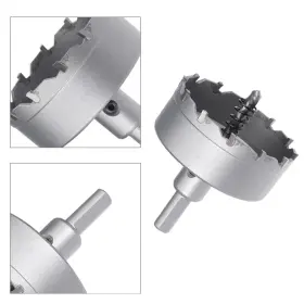 Fixinairp 619668309181 90mm Cutting Dia. Carbide Hole Saw Cutter For Metal Drill Bits 10mm Shank