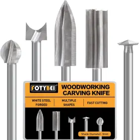 Fotybei-56 Fotybei 741365212683 Wood Carving Drill Bits Set Compatible With Dremel Rotary Tool 5 Different En