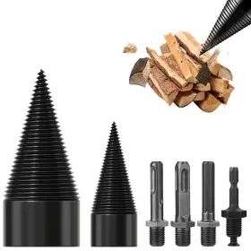 Yxus-23 Fracavi 6 Pcs Wood Splitter Drill Bits Set 42mm 32mm Firewood Log Cone Bit He