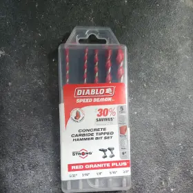 Freud 008925149408 Diablo By Dmarg1220-s5 5 Pc Speedemon Red Granite Carbide Tipped 5-pc