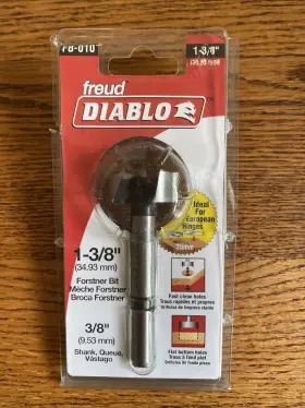 Freud 008925480105 Diablo 1-3/8 Inch Forstner Bit 3/8 Shank Fb010-european Hinges Lightly Used