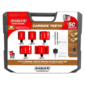 Freud-diablo 008925169871 Demo Demon Carbide Teeth Rough-in Hole Saw Set 8-piece