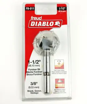 Fb-011 Freud Diablo Forstner Bit 1-1/2 Inch 3/8 Shank - New In Clam Pack