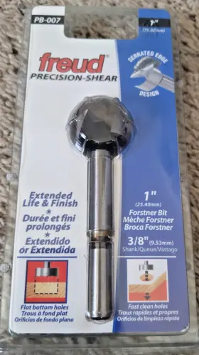 Pb-007 Freud 1 Inch Dia. Forstner Bit New In Package