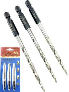 2347v2rpl Ftg Usa Tapered Countersink Drill Bit Set 3 Pc #10 3/16 Inch