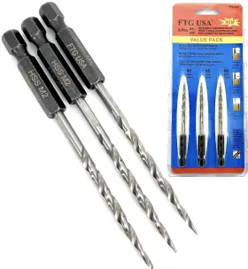 Ftg Usa 655366331475 Replacement Tapered Countersink Drill Bit Set 3 Piece Same Size #6 9/64 Inch Co