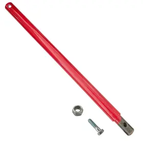 18fu-01 Fuyear Steel Auger Extension 18 Inch 7/8 Shaft 2 Flute Spiral 0.875 Bore Red 1 Pc