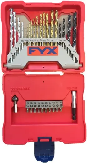 Amznms31 Fyx Household Drill And Drive Mixed Set For Wood Metal Masonry 31-piece