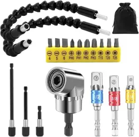 A-0172 Gallia 20pcs Drill Bit Holder Flexible Extension Set Hex Shank Socket Adapter