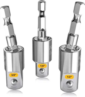 Gcq 445021256259 Power Drill Sockets Adapter 360 Degree Rotatable Universal Joint Swivel Socket