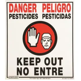 Gemplers 7yk27 D1895-v Wps Bilingual English/spanish Warning White Red Black
