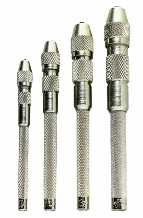 General Tools 031112659077 S94 Single End Pin Vise Set Silver
