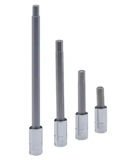 2135 Genius Tools 208 1/4 Inch Dr. 5mm Hex Bit Socket 45mml - Silver