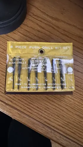 62740 Globemaster Interchangeable Black Oxide Steel Push Drill Bit Set Vintage #62740