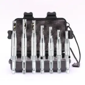 Gorchen 191094301743 Center Drill Bit Set Self Centering Hinge Hole Drilling Tool Kit