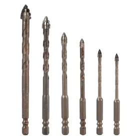1043121 Gosknor 6pcs Four Edged Serrated Eccentric Drill New Four-flute Sawtooth D