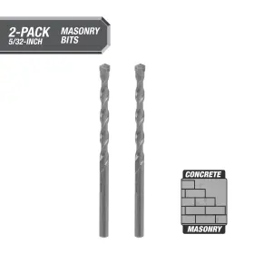 43126 Great Neck Saw Mfg 445039298289 Hyper Tough 2-pack 5/32-inch Masonry Bit
