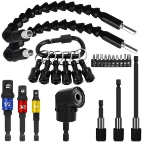 Grednfhat 635401198461 Flexible Drill Bit Extension Set Hex Shank Holder Keychain 105 Right An