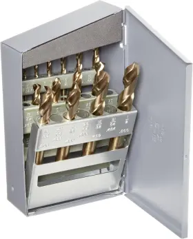 6wuc5 Greenfield Threading Chicago Latrobe 559 Series Cobalt Steel Short Length Drill Bit Set In Metal Case