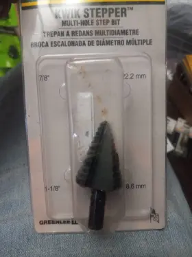 36413 Greenlee Kwik Stepper Step Bit 7/8 To 1 1/8 New In Original Packaging