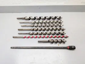 48-29-1050 Greenlee Irwin Auger Bit Drill Lot 1-3/8 Inch X 18 1-1/4 17 Milwaukee Ext