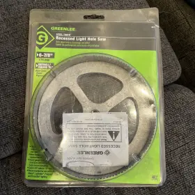 49-56-7140 Greenlee 6-7/8 Inch Steel Tooth Recessed Lighting Hole Saw 35715 Milwaukee Arbor