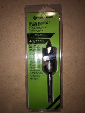 60a-1 Greenlee Quick Change Stubby Auger Wood Bits-piece Woodboring Drill Bit