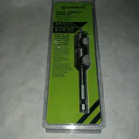 60a-3 Greenlee Quick Conn Auger Bit 3/4 Inch Hole Size 4-1/2 Length 60a-3/4 New-openbox