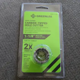 645-1-1 Greenlee 783310056973 645-1-1/8 1-1/8 Inch Quick Change Stainless Steel Carbide-tip Hole Cutter