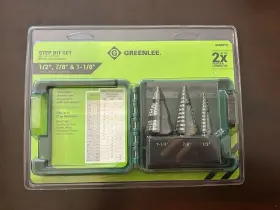 Greenlee 783310086086 Gsbset3 3 Piece Drill Bit Set 1/2 7/8 1 1/8 - New