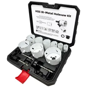 Gws0900-1 Greywolf 15 Pcs Bi-metal Hole Saw Set M42 8 Cobalt Hss Kit With 3/4